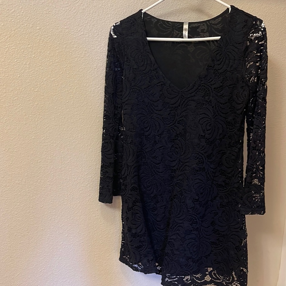 Black lace dress